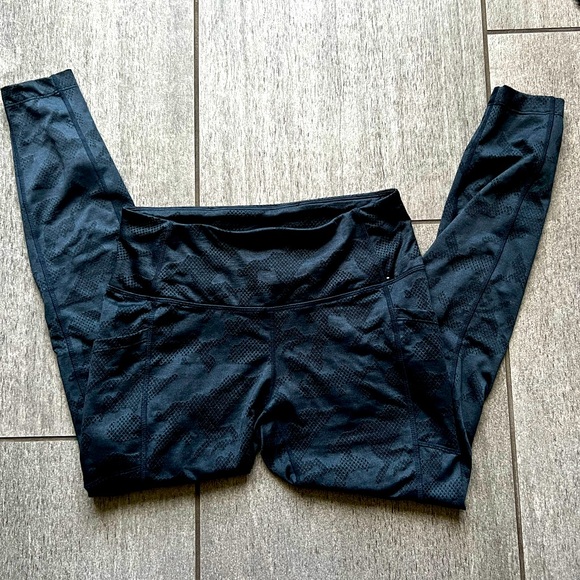 Navy snake print leggings - Picture 1 of 3